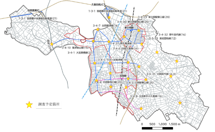 交通量調査箇所図
