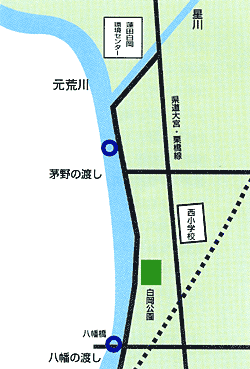 元荒川の渡し場の地図