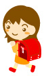 ランドセルを背負っている女の子のイラスト