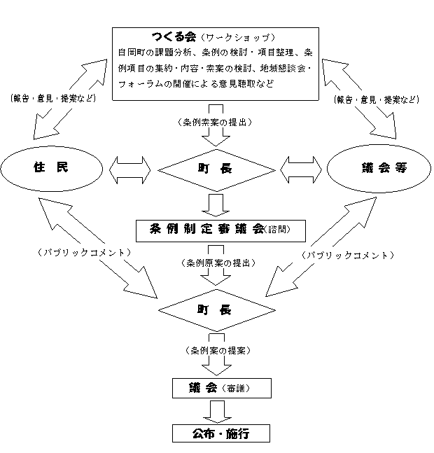 条例策定までの流れ図(イメージ)