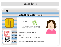 住民基本台帳カード見本（写真付き）