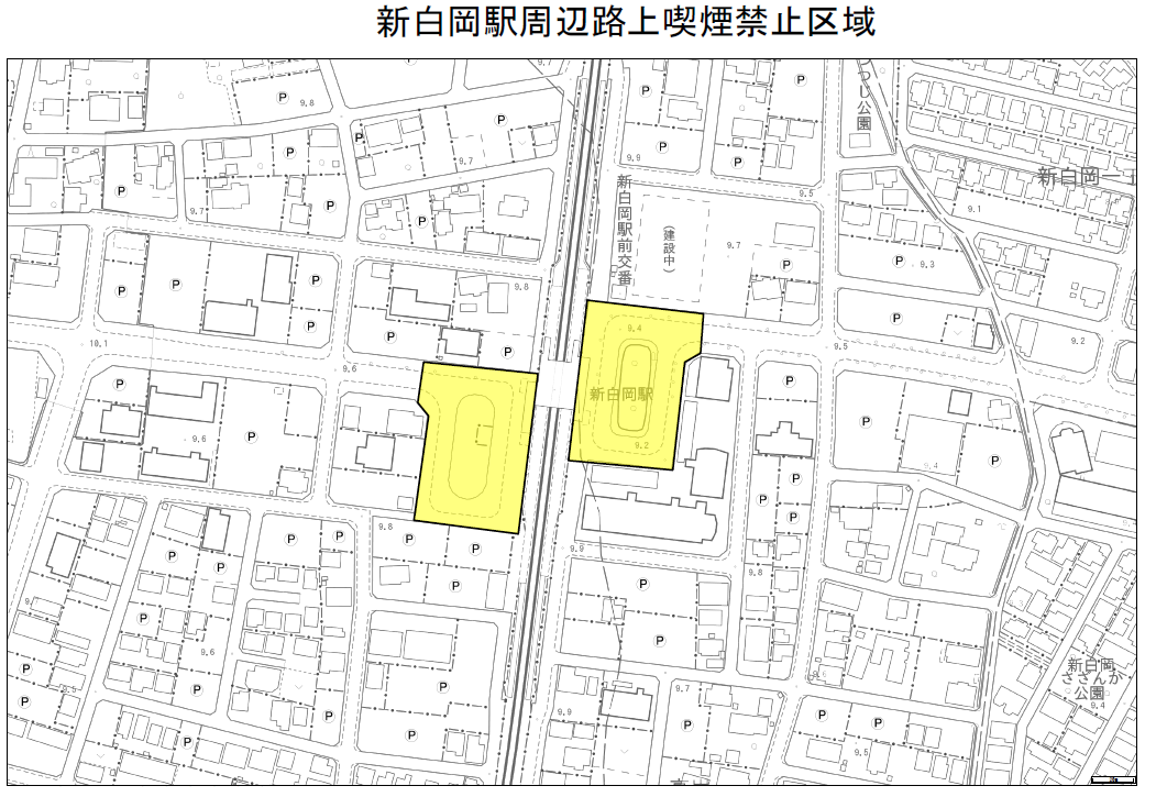 新白岡駅周辺路上喫煙禁止区域