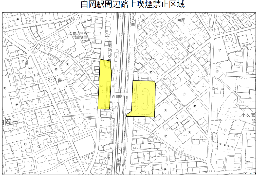 白岡駅周辺路上喫煙禁止区域