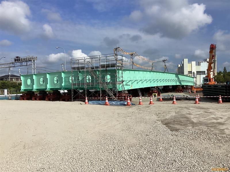 橋桁 組み立て完了の写真