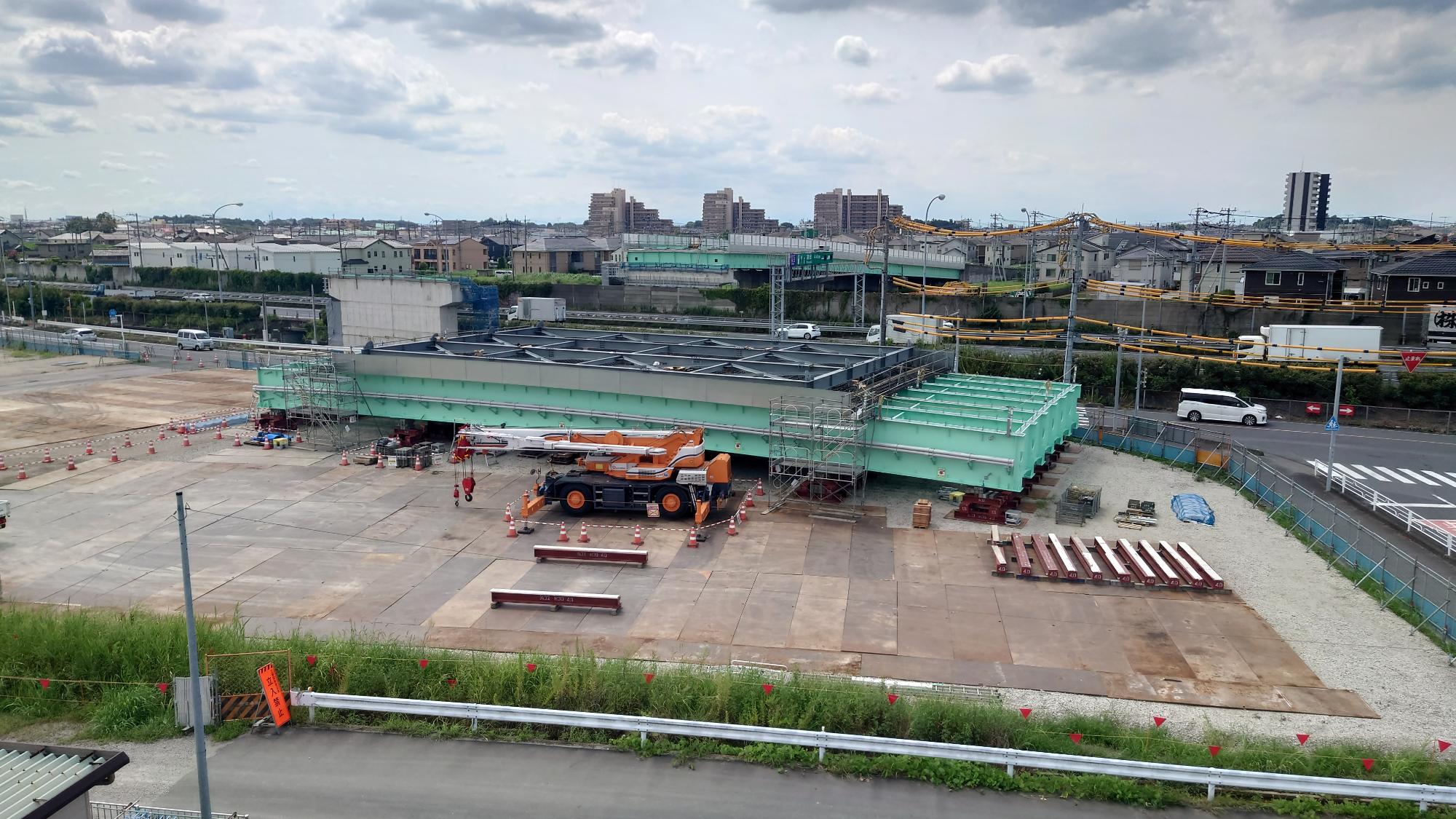 橋桁 組み立て完了の写真