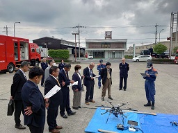 ドローンの視察