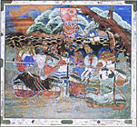 神功皇后が描かれた下大崎の住吉神社奉納絵馬の写真