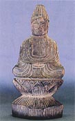 実ヶ谷薬師堂が所有している円空仏の仏像の写真