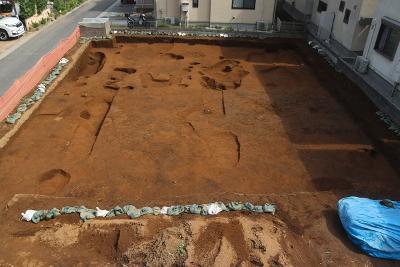 山遺跡第18地点の調査区東半部全景