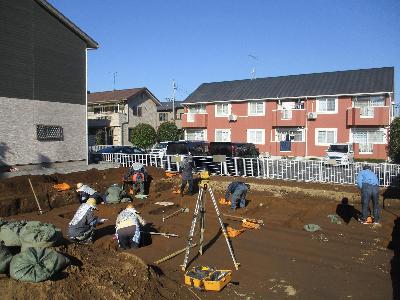 山遺跡題19地点 作業状況